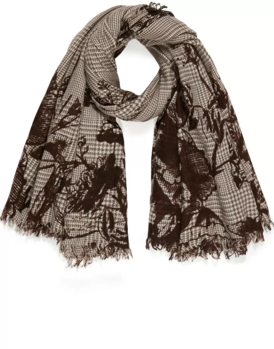 Women Faliero Sarti Women's Scarves<Cashmere, Virgin Wool And Silk Floral Square Scarf | Diva