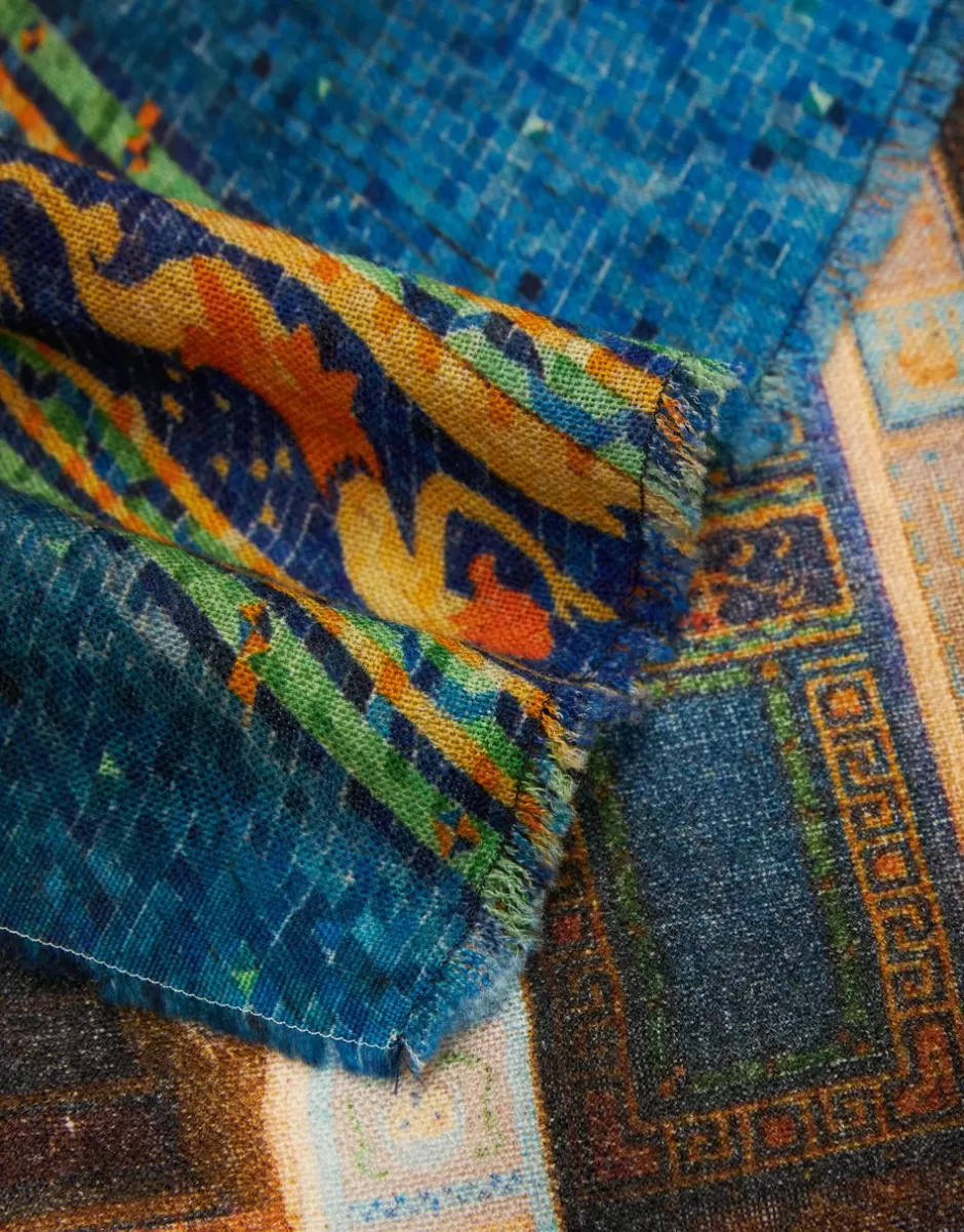 Men Faliero Sarti Men's Scarves<Printed Scarf In Collaboration With Massimo Listri | Little Hearst Castle