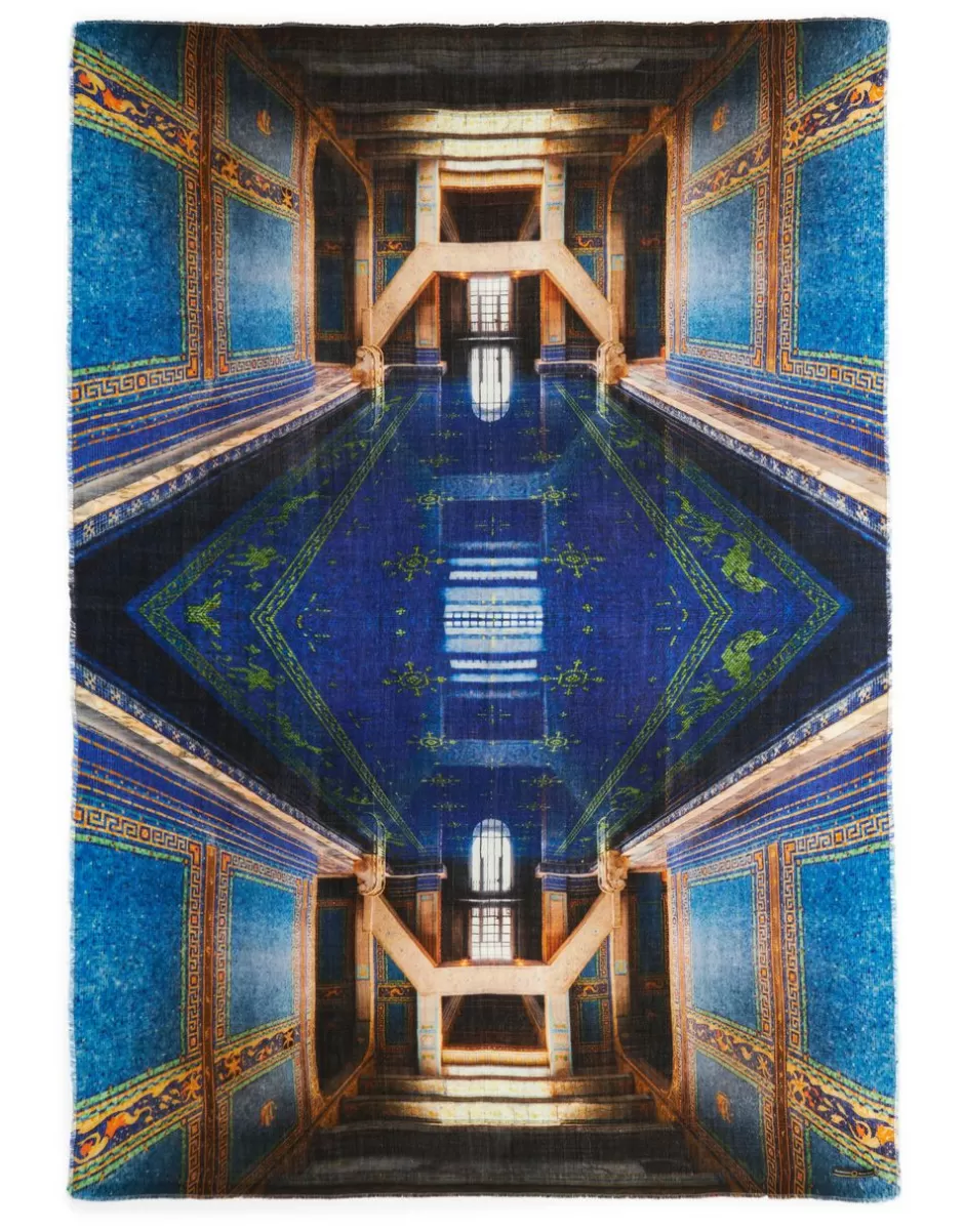 Men Faliero Sarti Men's Scarves<Printed Scarf In Collaboration With Massimo Listri | Little Hearst Castle