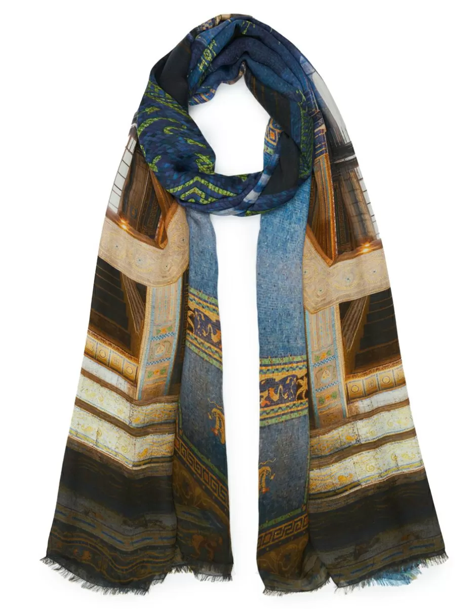 Women Faliero Sarti Women's Scarves<Printed Stole In Collaboration With Massimo Listri | New Hearst Castle