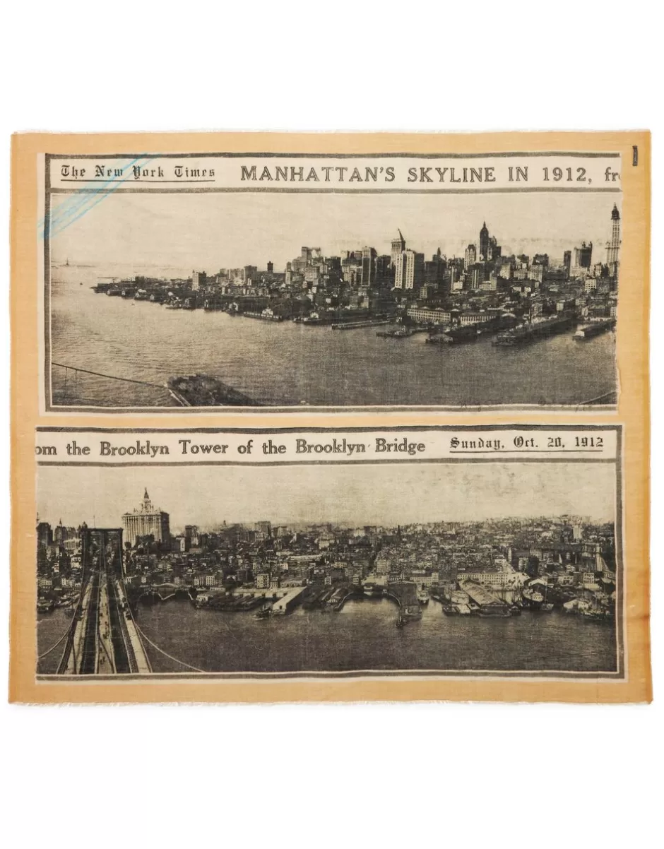 Men Faliero Sarti Men's Scarves<Scarf In Collaboration With The New York Public Library | Manhattan