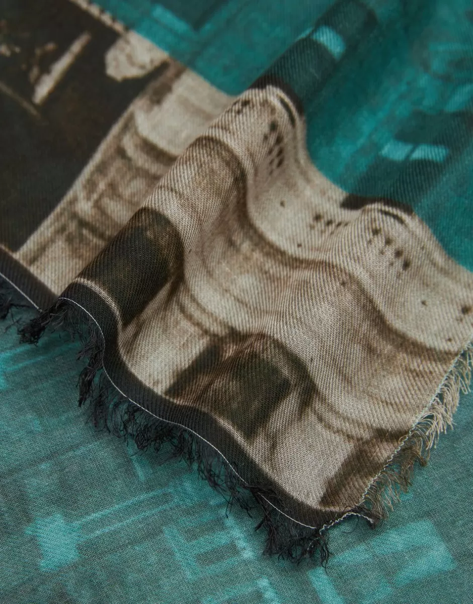 Women Faliero Sarti Women's Scarves<Scarf In Collaboration With The New York Public Library | Sky Line