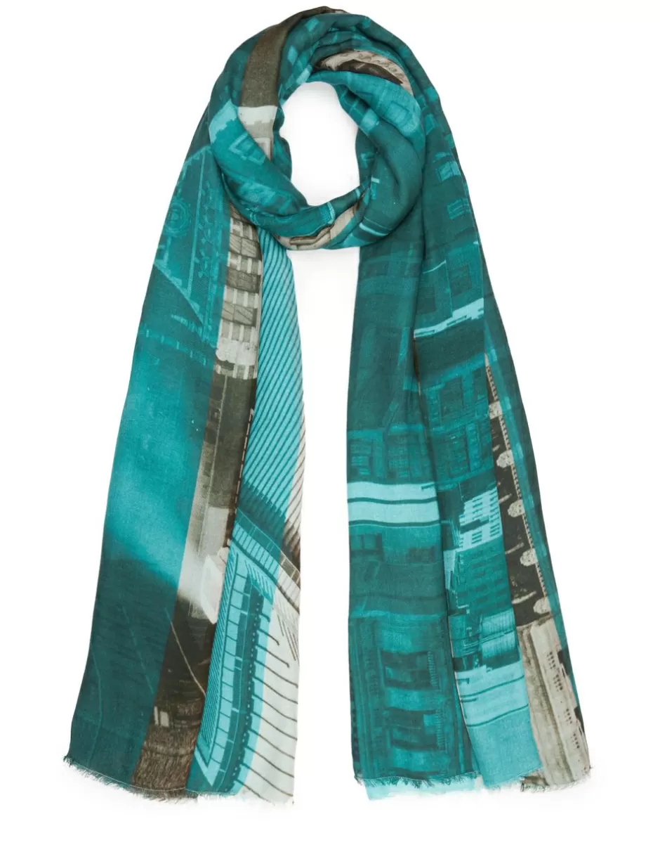 Women Faliero Sarti Women's Scarves<Scarf In Collaboration With The New York Public Library | Sky Line