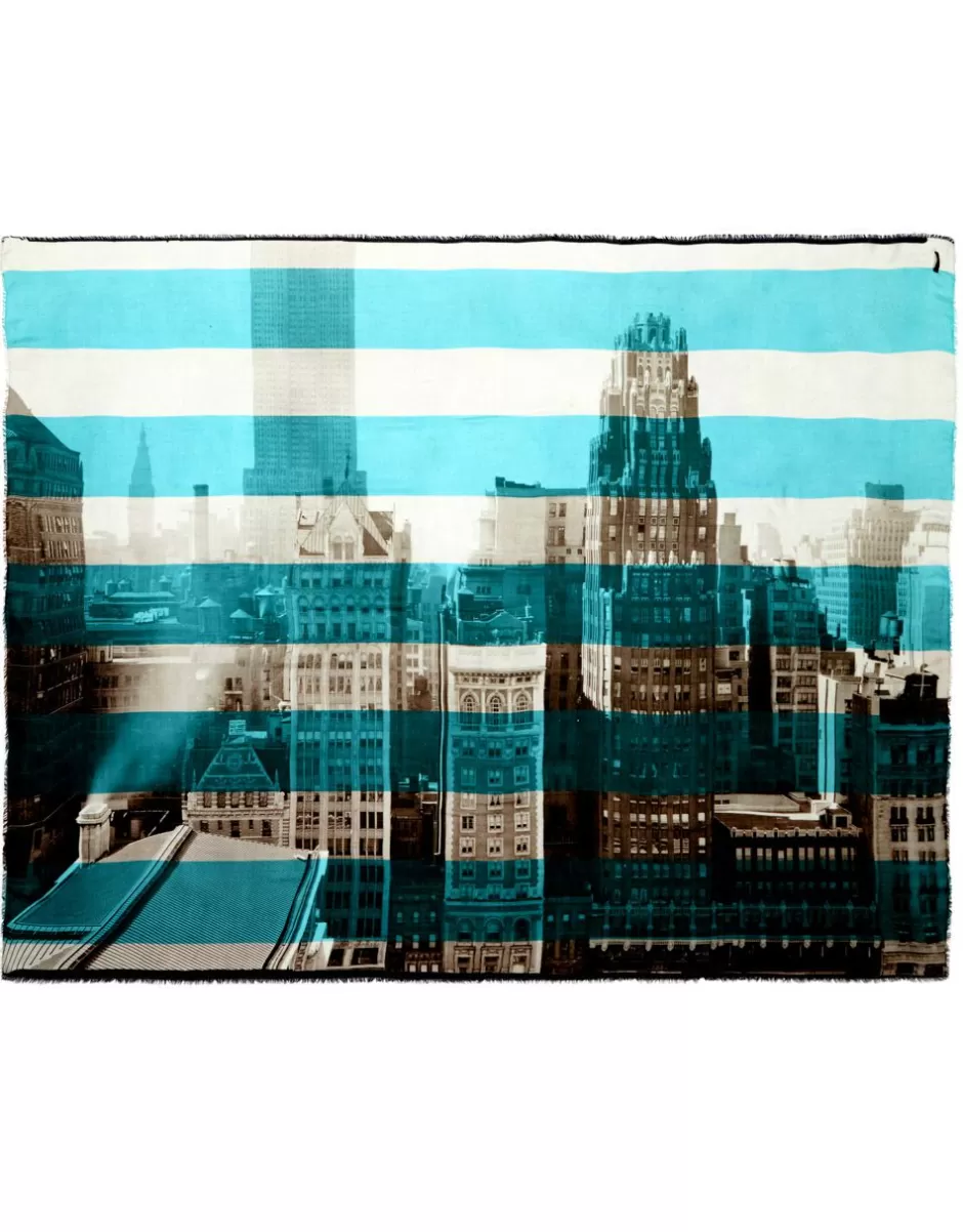 Women Faliero Sarti Women's Scarves<Scarf In Collaboration With The New York Public Library | Sky Line