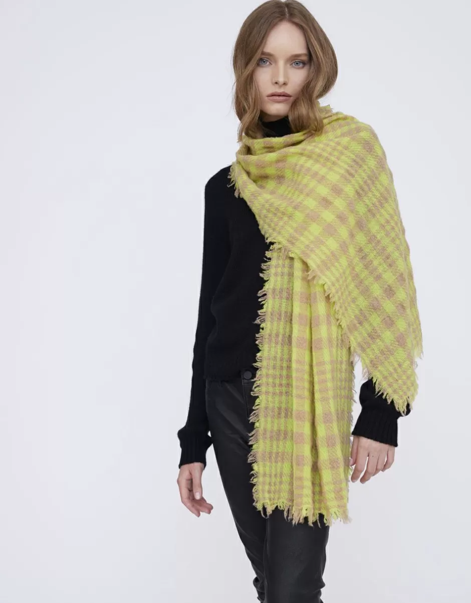 Women Faliero Sarti Women's Scarves<Scarf In Wool, Cashmere And Silk With Checked Print | Matilde