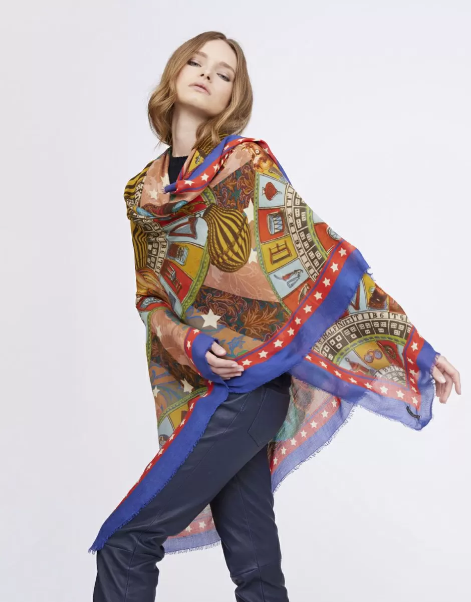 Women Faliero Sarti Women's Scarves<Square Scarf In Collaboration With Coreterno | Mongolfiera